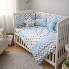 Kista Baby Bebek Uyku Seti Nevresim Takımı 80x130 Baby Gold Mavi