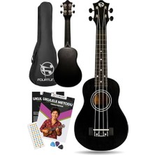 Loki SP-21BK Soprano Siyah Ukulele Seti (Başlangıç Seviye) (Siyah)