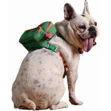 Gimme Five Yeşil Çantalı Göğüs Tasması, Köpek Sırt Çantası – Göğüs Tasması Işlevli, Geri Dönüştürülmüş Malzeme, Ayarlanabilir, Çok Cepli, Recycled