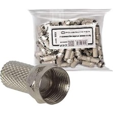 S-Link SL-F186 S-Link SL-F186 18MMX8 Rg6 50 Li Paket Erkek Connector, Beyaz