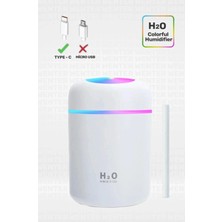 Single 300 ml Ulrasonik Ledli Hava Nemlendirici Buhar Makinesi ve Aroma Difüzörü