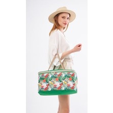 22 Litre Mavi Piknik/kamp Çantası Sepeti. Termal Termos Çanta (Sıcak-Soğuk Koruma Sağlar) Yeşil