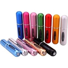 4 Adet Pratik Doldurulabilir Mini Cep Parfüm Şişesi Alüminyum (5ml), Yedek Cep Parfüm Şişesi Aparatı, Seyahat Tipi Doldurulabilir Mini Sprey Şişe