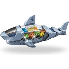 Giffy/oyuncak Köpek Balığı Çarp-Dön Araç Işıklı Sesli Müzikli Hareketli Oyuncak Köpek Balığı Araba (Gri)