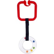 Babyjem Çıngıraklı Puset Halkası Kırmızı Kare