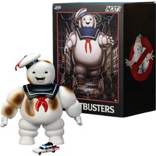 Jada Toys Nano Scene Ghostbusters Stay Puft Marshmallow Man Figür, 15 Cm, Ecto-1 Araç ile