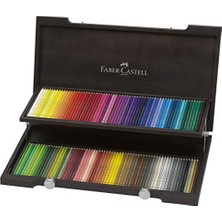 Faber-Castell Polychromos Kuru Boya Kalemi Ahşap Kutu, 120 Renk