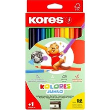 Kolores Jumbo, Boyama Kalemi 3-Kant Kalemtıraş, 12 Renk