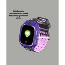 S10 Akıllı Çocuk Saati Mor Model Çift Yönlü Konuşma ve Sos Fonksiyonu - IS002Y-7RHA47