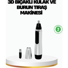 3D Bıçaklı Burun ve Kulak Tıraş Makinesi Pil ile Çalışan Taşınabilir Model - IS002Y-7R89A