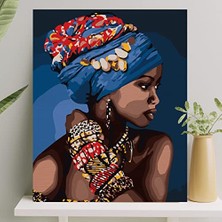 Sayılarla Boyama Tuval Seti Fırça Boya Dahil (Çıtalı) 40X50 cm - Zarafet