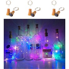 6'lı Paket Güneş Enerjili Şarap Şişesi Işıkları, 20 LED Su Geçirmez Bakır Mantar Güneş Işığı Düğün, Noel, Dış Mekan, Tatil, Bahçe, Veranda, Yol Dekoru Için (Renkli)