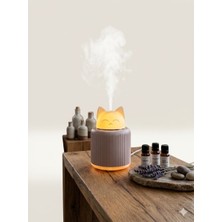 Sunix Kedicik Figürlü Hava Nemlendirici – Ultrasonik Soğuk Buhar Makinesi, LED Işıklı Masaüstü