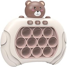 Sesli Işıklı Pop It Oyuncak Elektronik Popit Sevimli Ayıcık Oyun Konsolu PB129801