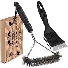 Mangal Temizleyici, 2 Paket Metal Mangal Izgara Temizleme Fırçası ve Kazıyıcı. Mangal Mutfak Temizliği Için 30,5 cm ve 20,3 cm Çelik Kıllı Mangal Fırçası, Daha Kolay ve Etkili Temizlik Için