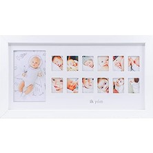 Ilk Yılım Fotoğraf Anı Çerçevesi - Dekoratif Bebek Odası 12 Aylık Resim Hatıra Çerçevesi