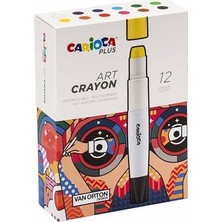 Plus Art Crayon Boya 12'li (Sert Kutu)