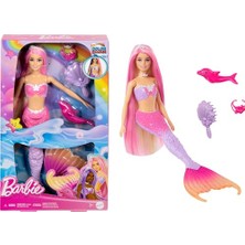 Barbie Bebek ve Aksesuarlar Deniz Kızı Barbie 'malibu'; Renk Değişimi Özelliği, Yunus ve Aksesuarlar HRP97