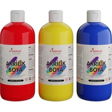 Kırmızı, Mavi, Sarı Akrilik Boya 3'lü Set 3X500 gr
