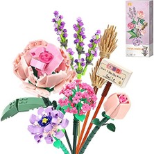 Mini Bricks Çiçek Buketi Yapı Seti, Yapay Çiçek Yapı Taşları, Ev Dekorasyonu, 547 Parça Yaratıcı Botanik Koleksiyonu, 8-12 Yaş Arası Kızlar Için