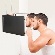 360 Derece 3 Yön Kişisel Saç Sakal Kesimi Berber Aynası - Teleskopik Duvar Askısı - Katlanabilir Tasarım - Makyaj, Sakal Saç Tasarımı, Kişisel Bakım Aynası