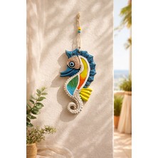 Marena Home Deniz Atı Seramik Duvar Süsü 23 cm | Renkli Bohem Balkon & Yazlık Dekor