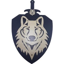 Kurt Başlı Kılıc Kalkan Seti, Ahşap Oyuncak ETİCSET030