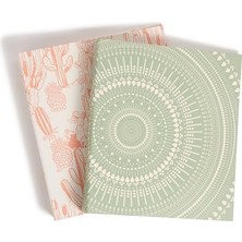 Çevre Dostu Boho Chic Cilt Seti, Zeytin ve Somon, 2,5 cm Halka, 2 Parça