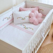 Kista Baby Park Yatak Bebek Uyku Seti Nevresim Takımı 70x110 Flower Pembe