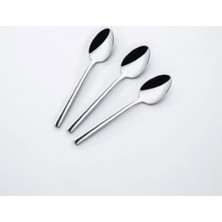 Doğuş Mutfak Çay Kaşığı 6'lı Gri Paslanmaz Çelik Sade Model Sofra Sunumuna Uygun