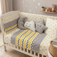 Kista Baby Park Yatak Bebek Seti Nevresim Takımı 70x110 Zig Zag Sarı