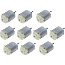 Oyunlarla Fen 10'lu DC Motor Deney Motoru 3V 6V Yüksek Devir Metal Gövde Ölçülerle