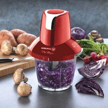 Korkmaz Pro Magic 4 Bıçaklı Cam Doğrayıcı Kırmızı Ergonomik Tasarım 500+ ml Kapasite