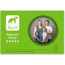 Rovi Rapunzel Parlak Fotoğraf Kağıdı - 260gsm - 50yp - 10x15