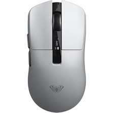 Nisar Store Aula SC590 Pro PAW3311 Sensör 20000 Dpı 1000Hz Kablolu ve Kablosuz Gaming Oyuncu Mouse Beyaz