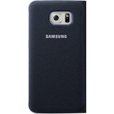 Berry Store Kumaş Folyo Cüzdan Koruyucu Kılıf Cover Kredi Kartı Bölmeli Galaxy S6 Için, Siyah