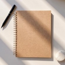 Berry Store Çizgili Spiralli Not Defteri, A4 Boyut (21X29,7 Cm), 120 Yaprak (240 Sayfa), 90GR. Ivory Kağıt, Ofis Için Ideal (Kahverengi)