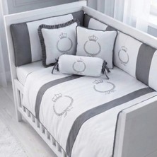 Kista Baby Bebek Uyku Seti Nevresim Takımı 80x130 Crown Gri