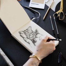 Berry Store 21X15 cm Sert Kapak 80 Yaprak 140 Gr. Eskiz Defteri - Book - Pembe