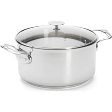 Berry Store De Buyer 3427.24 Kızartma Tenceresi Kapaklı, Paslanmaz Çelik, Gümüş, 27,9 x 20,1 x 10,9 cm