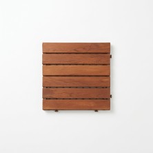 Afro Garden Ardhı Teak Deck Ahşap Bahçe Yer Döşeme Karosu (30X30CM / 50X50CM)