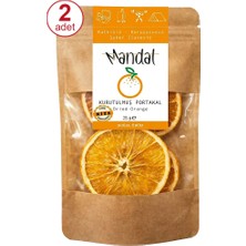 Mandal Kurutulmuş Portakal 50 gram (2*25 GRAM) Portakal Kurusu Kurutulmuş Meyve Kurusu Dilimleri