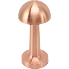 Erdem Store Şarjlı Dokunmatik Mantar Masa Lambası Metal Rose Gold Renk Lüks Tasarım
