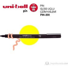 Uni-Ball Uni Pin Gliss Uçlu Çizim Kalemi 0,5 (PIN05-200) Siyah Renk 1 Adet Güvenli Kapak ile Çocuklar İçin Uygun