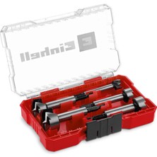 Berry Store Orijinal M-Case 5 Parça Menteşe Uç Seti (C65 Çeliğinden Yapılmış, E 6.3 Şaft, Çapraz Kesme Kenarı, Merkezleme Ucu, Konik Başlık Şekli, 4 Tarafı Kapalı Kılavuz Kenar) - 49706003