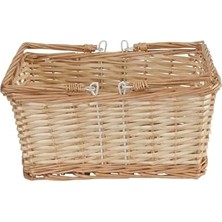 Nisar Store Essentials ML-2202 Kulplu Üstü Açık Pazar Sepeti, Kahverengi