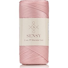 Sensy Premium Makrome İpi 2 mm 200 gr Pembe Renkli %100 Polyester Malzeme Özellikleriyle
