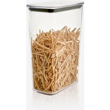 Berry Store Şeffaf Mika Sızdırmaz Vakumlu Erzak Kabı, Dikdörtgen, Bakliyat ve Kuruyemiş Saklama Kabı, Gıda Tazeliğini Koruyan Dayanıklı Mutfak Aksesuarı (2100 Ml)