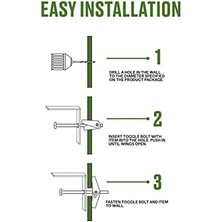 Nisar Store 25-Pk., 3/8 x 4-In. Round Toggle Bolt -370096