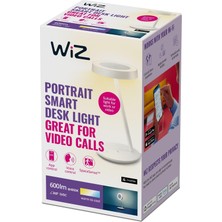 Berry Store Wiz Portre Masa Lambası Ayarlanabilir Beyaz, Farklı Beyaz Tonları Seçimi, Kısılabilir, Ev Ofisinde Video Aramaları Için Uygundur, Wi-Fi Üzerinden Uygulama/ses Üzerinden Akıllı Kontrol, Beyaz